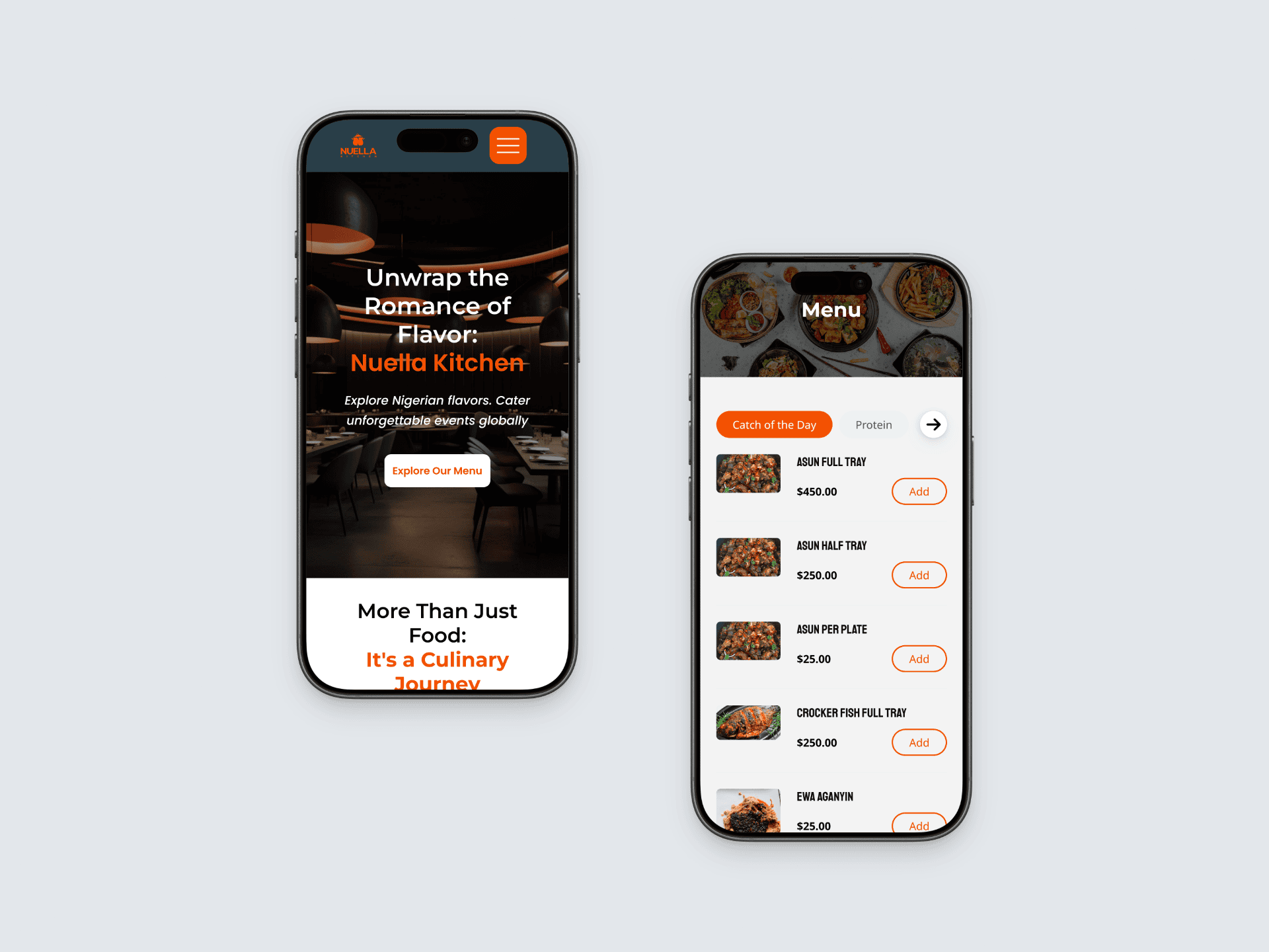 Nuella Kitchen website design
